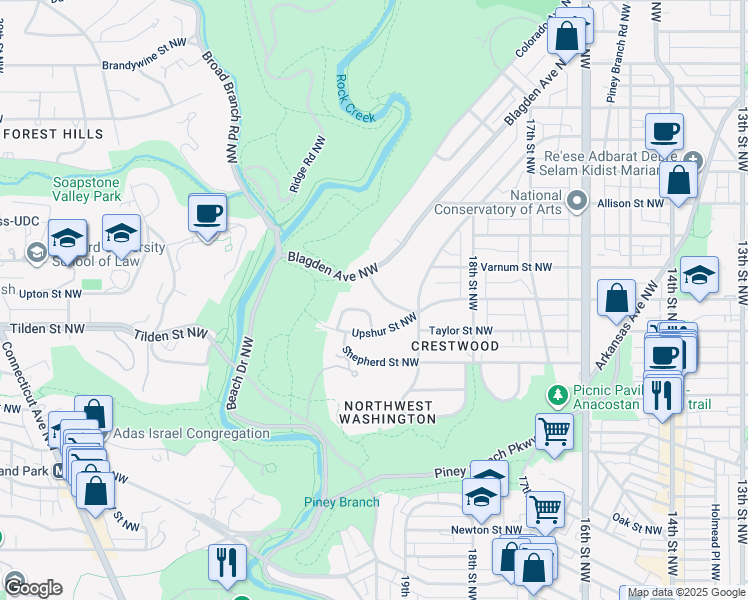 map of restaurants, bars, coffee shops, grocery stores, and more near 4230 Mathewson Drive Northwest in Washington