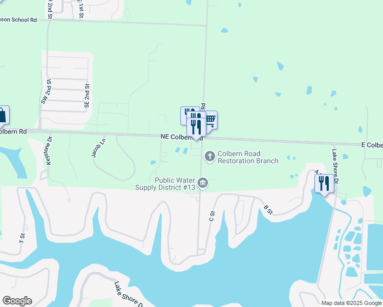 map of restaurants, bars, coffee shops, grocery stores, and more near 27901 East Colbern Road in Lake Lotawana