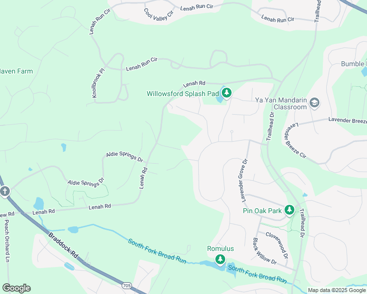 map of restaurants, bars, coffee shops, grocery stores, and more near 40806 Lark Rise Lane in Aldie