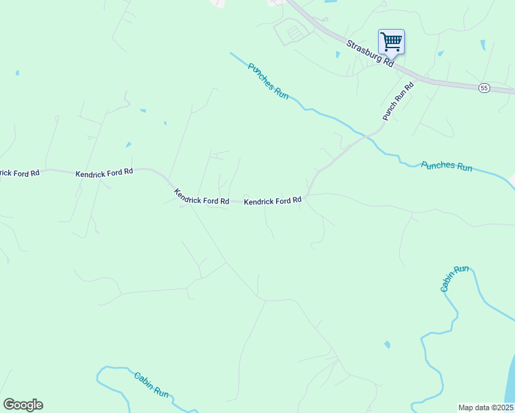 map of restaurants, bars, coffee shops, grocery stores, and more near 1278 Kendrick Ford Road in Front Royal