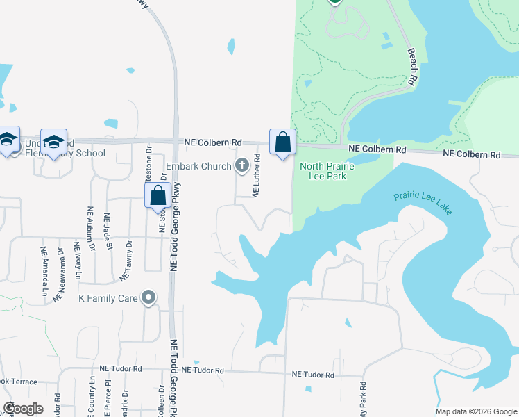 map of restaurants, bars, coffee shops, grocery stores, and more near 1717 Northeast Luther Road in Lee's Summit