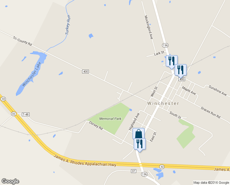 map of restaurants, bars, coffee shops, grocery stores, and more near 47 Mill Street in Winchester