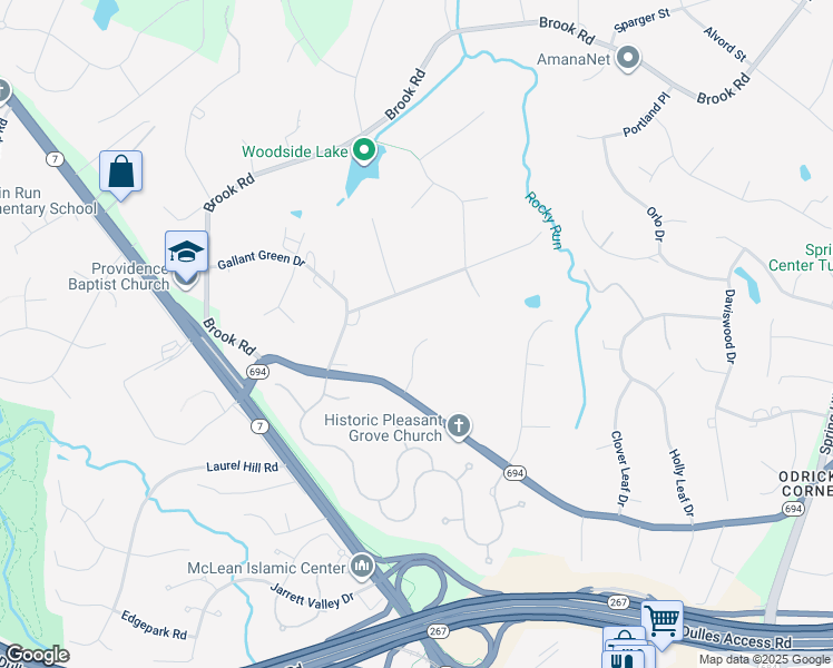 map of restaurants, bars, coffee shops, grocery stores, and more near 1302 Altamira Court in McLean