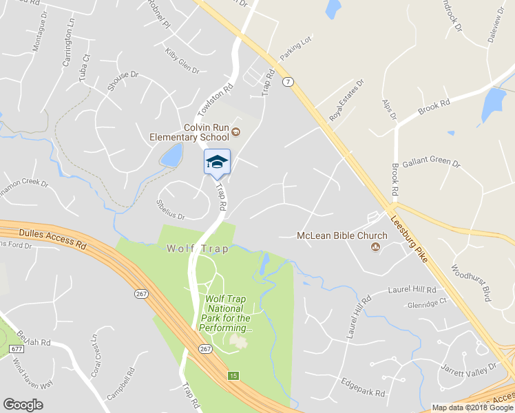 map of restaurants, bars, coffee shops, grocery stores, and more near 9118 Cricklewood Court in Vienna