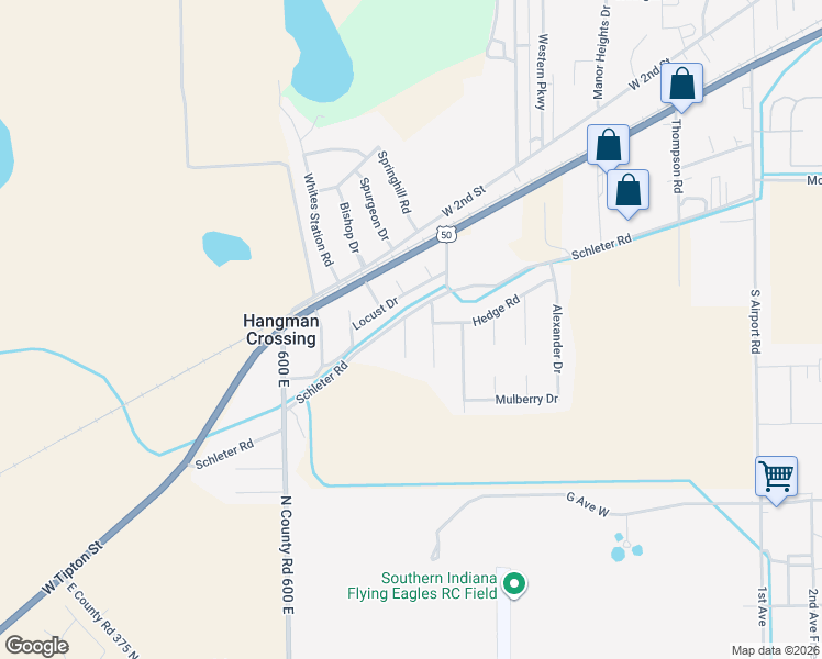map of restaurants, bars, coffee shops, grocery stores, and more near 429 Schleter Court in Seymour