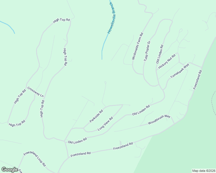 map of restaurants, bars, coffee shops, grocery stores, and more near 224 Ridge Top Lane in Linden