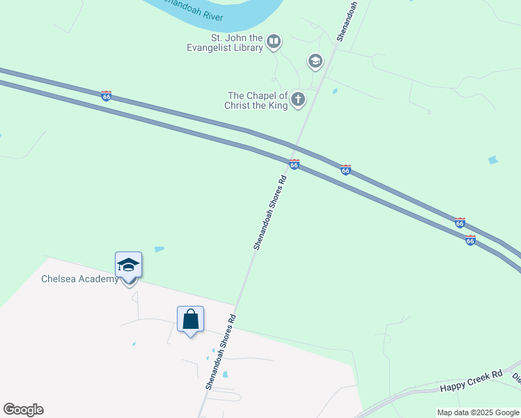 map of restaurants, bars, coffee shops, grocery stores, and more near 1515 Shenandoah Shores Road in Front Royal