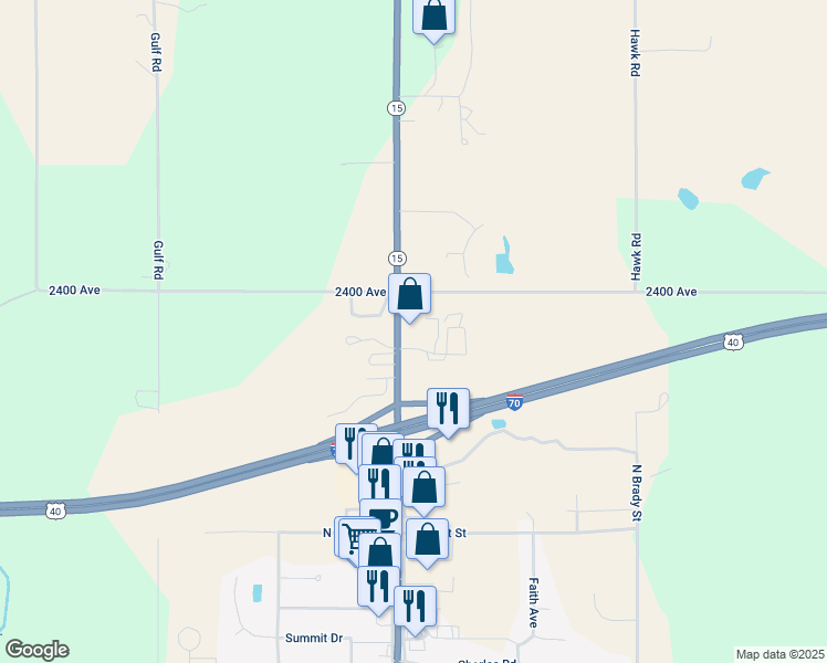 map of restaurants, bars, coffee shops, grocery stores, and more near 101 E Lafayette Ave in Abilene