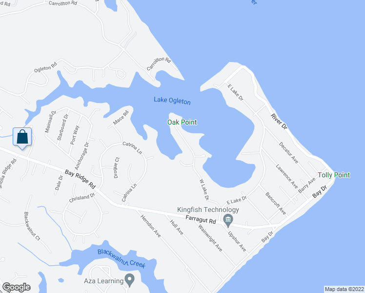 map of restaurants, bars, coffee shops, grocery stores, and more near 209 West Lake Drive in Annapolis