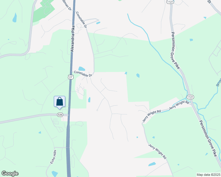 map of restaurants, bars, coffee shops, grocery stores, and more near 107 Yellowwood Court in Alexandria