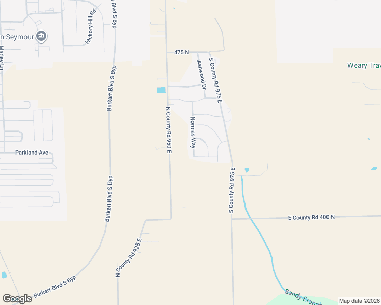 map of restaurants, bars, coffee shops, grocery stores, and more near 1783 Sam's Circle in Seymour