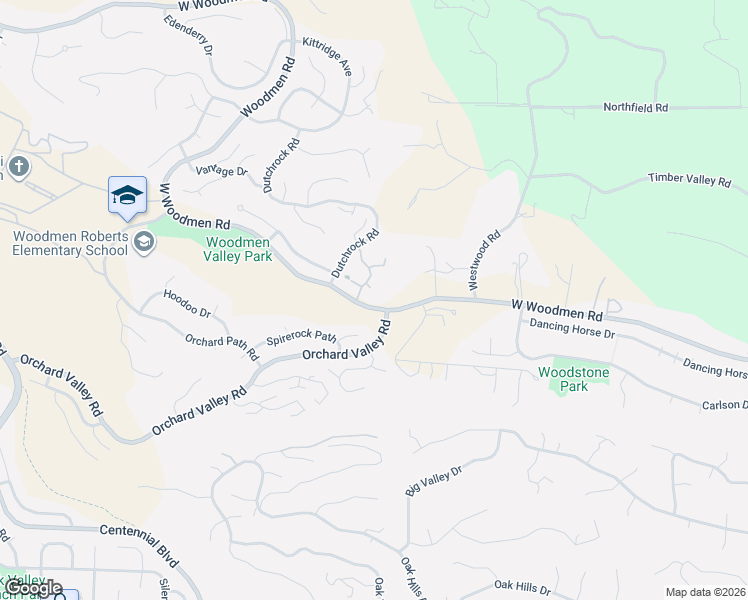 map of restaurants, bars, coffee shops, grocery stores, and more near 1690 Doe Run Point in Colorado Springs