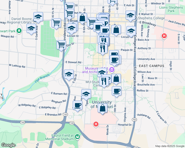 map of restaurants, bars, coffee shops, grocery stores, and more near 762 Conley Avenue in Columbia