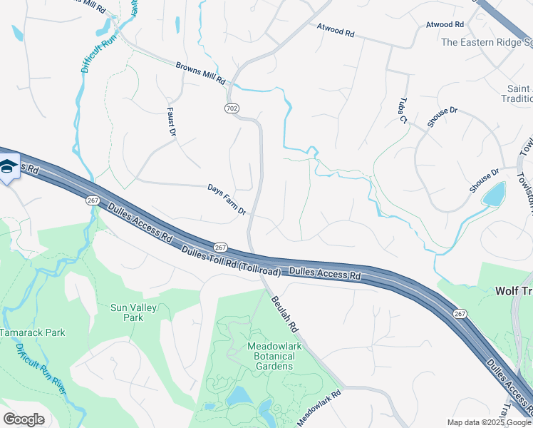 map of restaurants, bars, coffee shops, grocery stores, and more near 9732 Cinnamon Creek Drive in Vienna