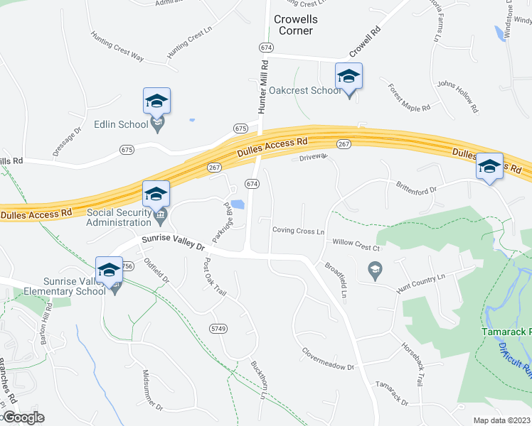 map of restaurants, bars, coffee shops, grocery stores, and more near 1788 Clovermeadow Drive in Vienna