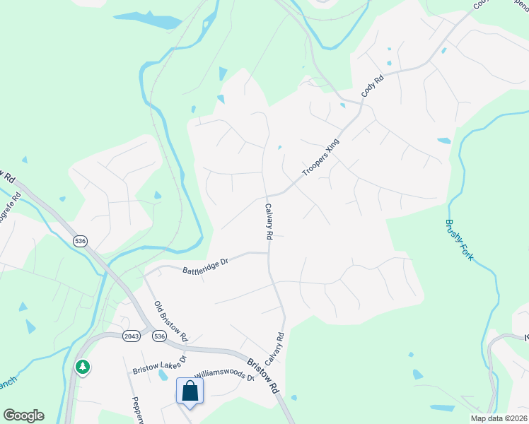 map of restaurants, bars, coffee shops, grocery stores, and more near 10344 Calvary Road in Independence