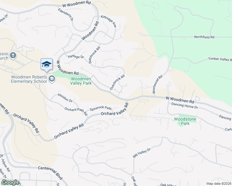 map of restaurants, bars, coffee shops, grocery stores, and more near 1641 Bare Foot Heights in Colorado Springs