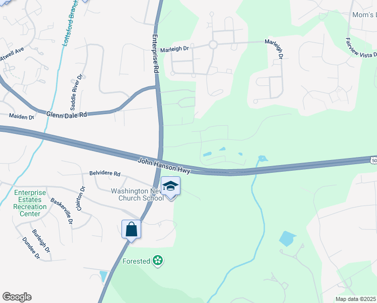 map of restaurants, bars, coffee shops, grocery stores, and more near 12005 Traditions Boulevard in Bowie