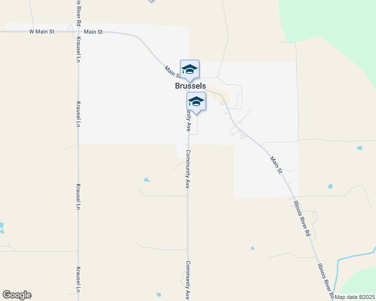 map of restaurants, bars, coffee shops, grocery stores, and more near Ridge Road in Brussels