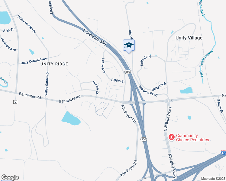 map of restaurants, bars, coffee shops, grocery stores, and more near 14500 Bannister Road in Kansas City