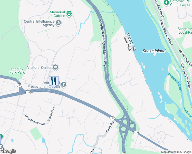 map of restaurants, bars, coffee shops, grocery stores, and more near 1115 Litton Lane in McLean