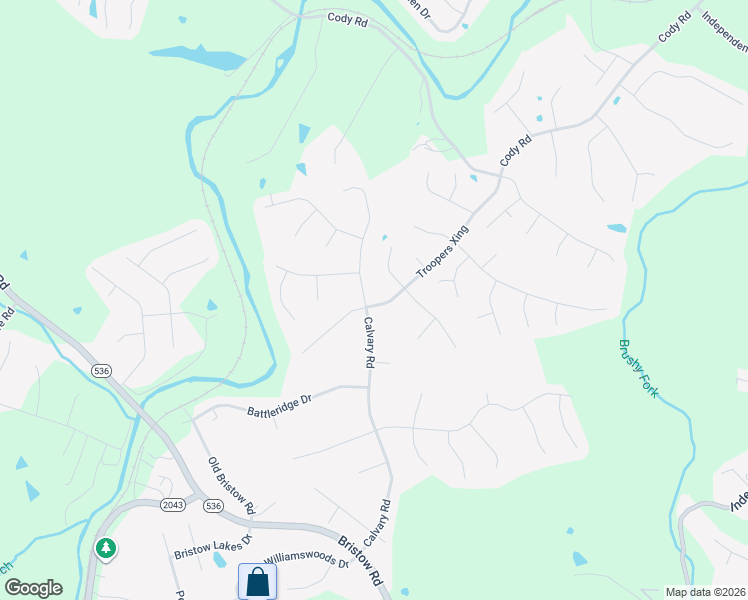 map of restaurants, bars, coffee shops, grocery stores, and more near 10319 Calvary Road in Independence
