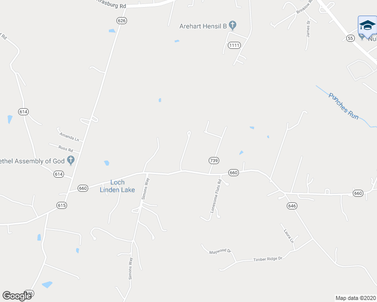map of restaurants, bars, coffee shops, grocery stores, and more near 525 Kendrick Ford Road in Front Royal