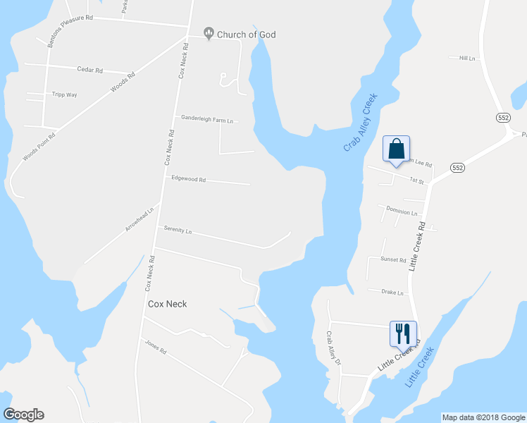 map of restaurants, bars, coffee shops, grocery stores, and more near 400 Serenity Lane in Chester