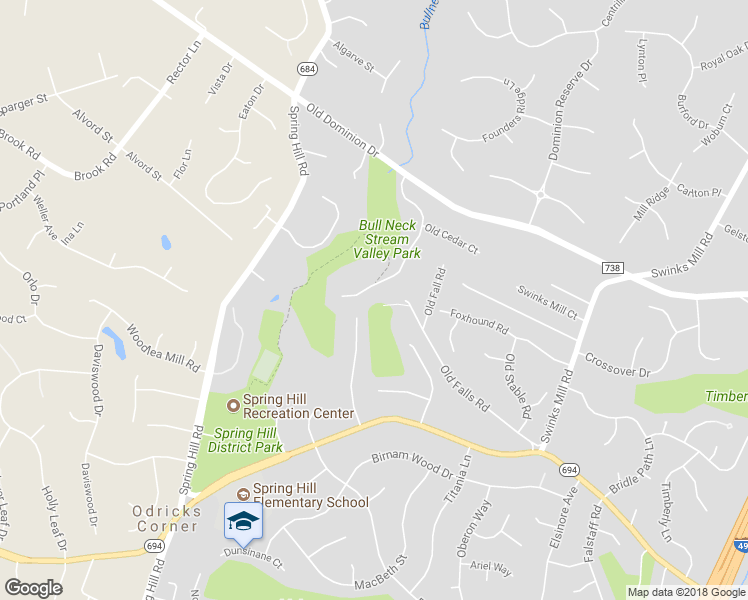 map of restaurants, bars, coffee shops, grocery stores, and more near 1109 Old Cedar Road in McLean