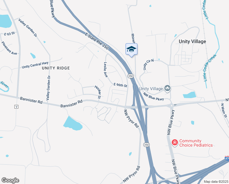 map of restaurants, bars, coffee shops, grocery stores, and more near 14540 Bannister Road in Kansas City