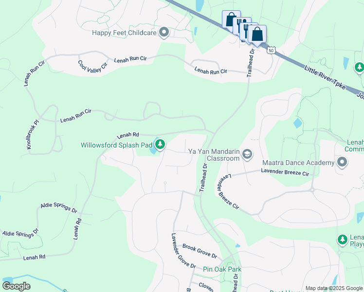 map of restaurants, bars, coffee shops, grocery stores, and more near 24279 Shinyleaf Court in Stone Ridge