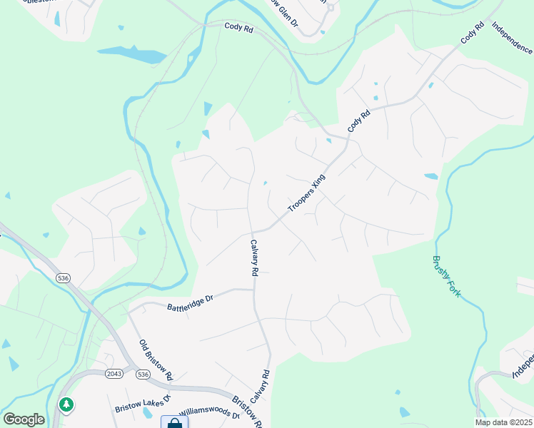 map of restaurants, bars, coffee shops, grocery stores, and more near 10324 Fredricksburg Road in Independence