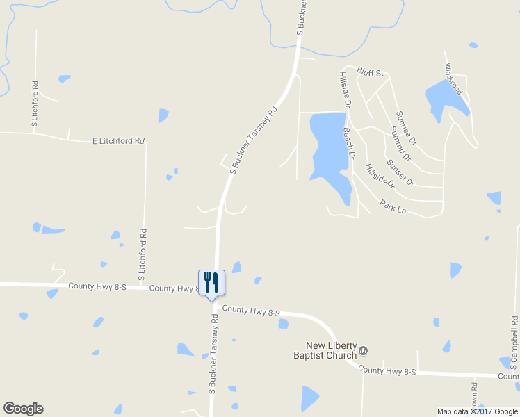 map of restaurants, bars, coffee shops, grocery stores, and more near 9221 South Buckner Tarsney Road in Oak Grove