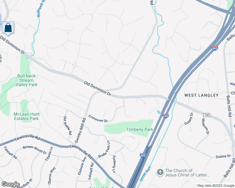 map of restaurants, bars, coffee shops, grocery stores, and more near 1113 Swinks Mill Road in McLean