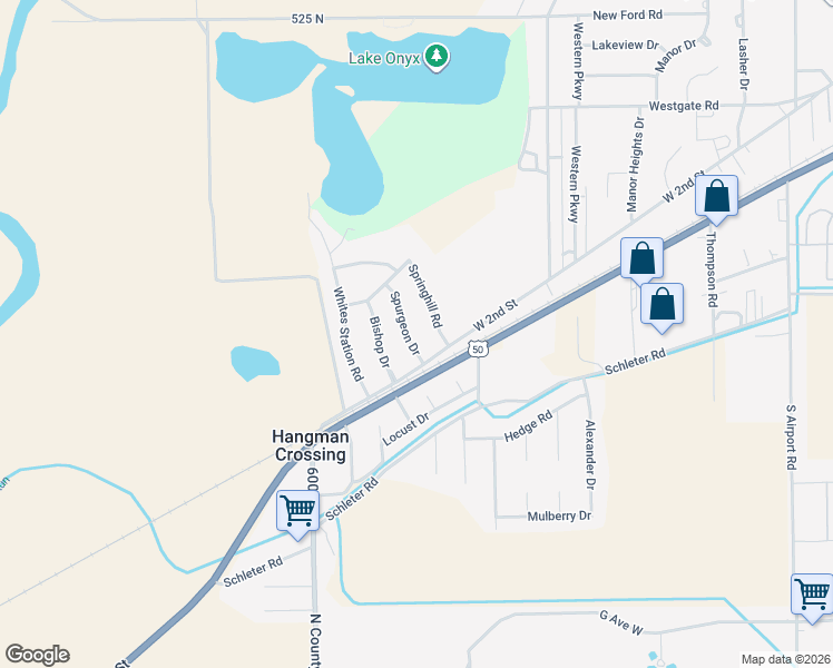 map of restaurants, bars, coffee shops, grocery stores, and more near 209 Spurgeon Drive in Seymour