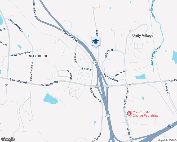 map of restaurants, bars, coffee shops, grocery stores, and more near 14560 Bannister Road in Kansas City