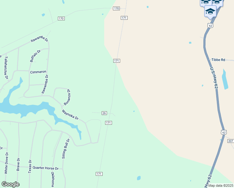 map of restaurants, bars, coffee shops, grocery stores, and more near 11242 Martin-Alexander Road in Sardinia