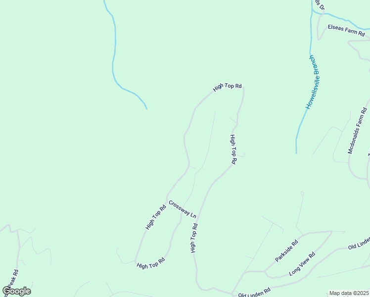 map of restaurants, bars, coffee shops, grocery stores, and more near High Top Road in Linden