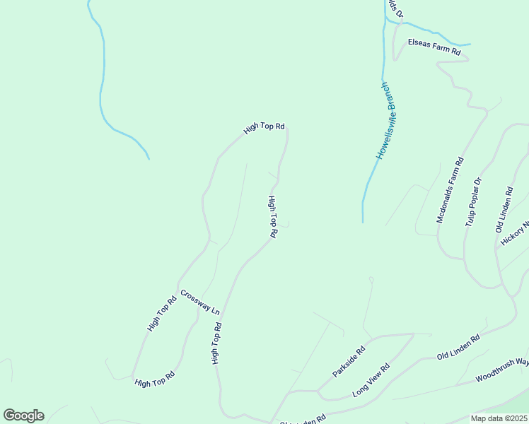 map of restaurants, bars, coffee shops, grocery stores, and more near 1023 High Top Road in Linden