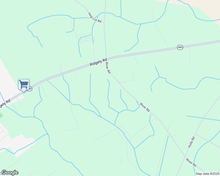 map of restaurants, bars, coffee shops, grocery stores, and more near 12386 River Road in Ridgely
