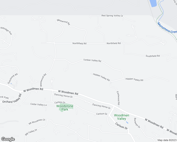map of restaurants, bars, coffee shops, grocery stores, and more near 1070 Hidden Valley Road in Colorado Springs