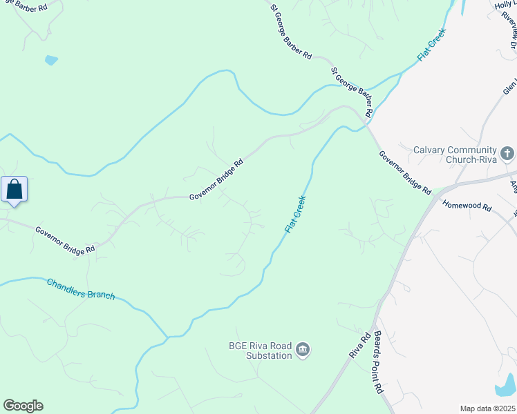 map of restaurants, bars, coffee shops, grocery stores, and more near 3313 Strawberry Run in Davidsonville