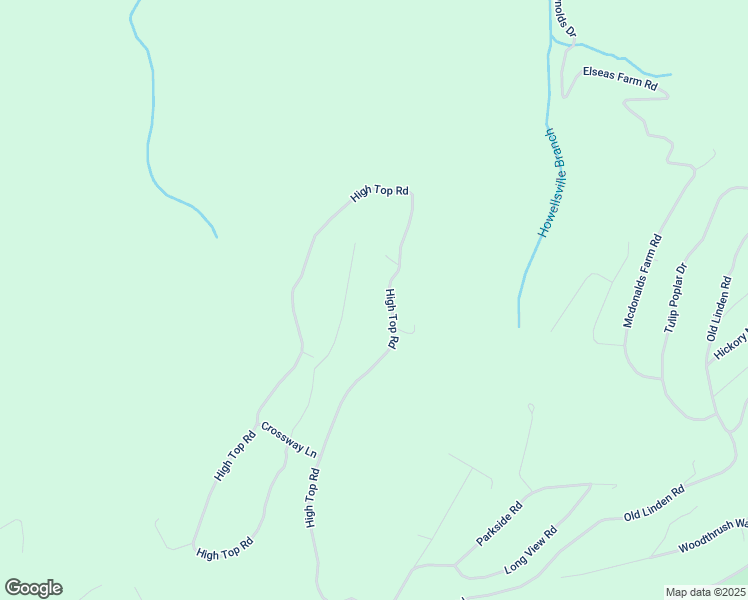 map of restaurants, bars, coffee shops, grocery stores, and more near 1074 High Top Road in Shenandoah Farms