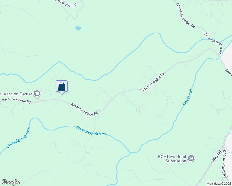 map of restaurants, bars, coffee shops, grocery stores, and more near 798 Governor Bridge Road in Davidsonville