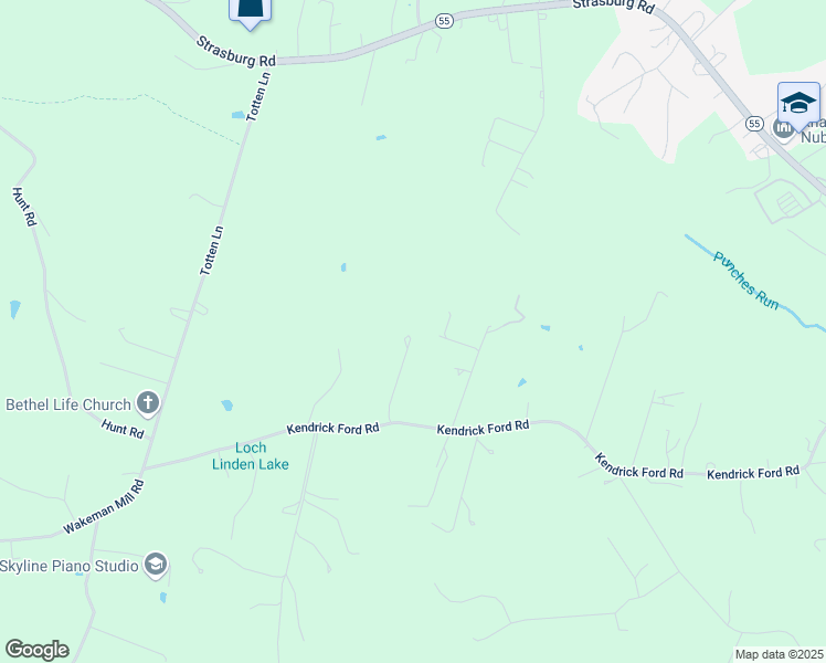 map of restaurants, bars, coffee shops, grocery stores, and more near 525 Kendrick Ford Road in Front Royal