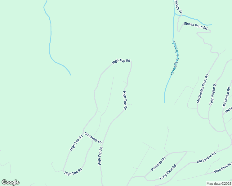 map of restaurants, bars, coffee shops, grocery stores, and more near 1074 High Top Road in Shenandoah Farms