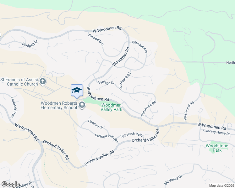 map of restaurants, bars, coffee shops, grocery stores, and more near 1934 La Bellezza Grove in Colorado Springs