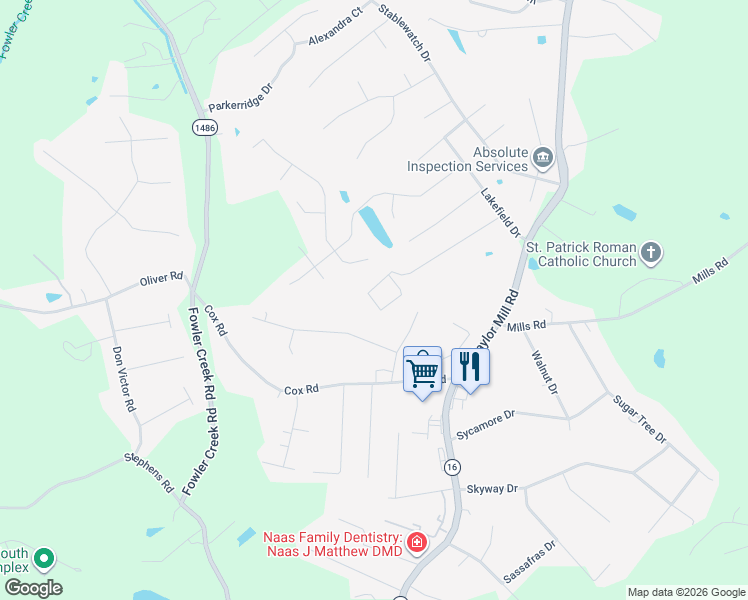 map of restaurants, bars, coffee shops, grocery stores, and more near 904 Regal Ridge Drive in Independence