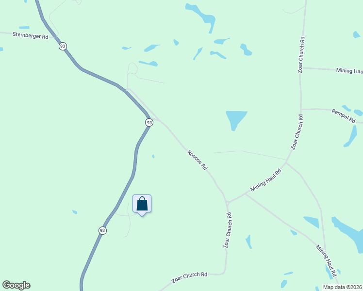 map of restaurants, bars, coffee shops, grocery stores, and more near Roscoe Road in Oak Hill