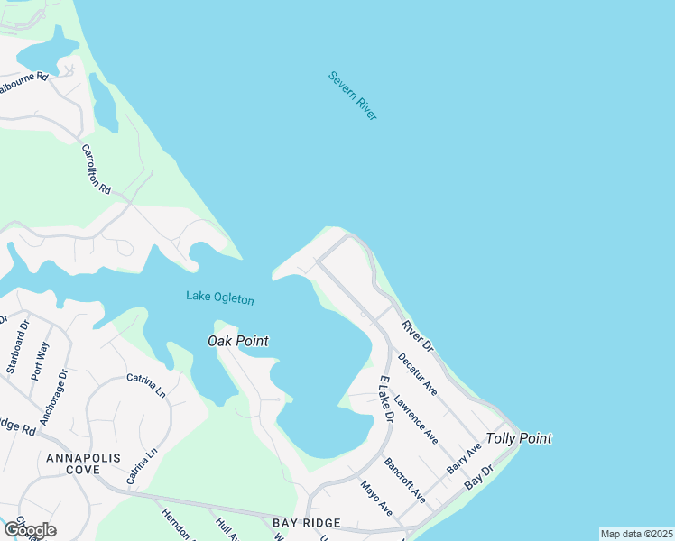 map of restaurants, bars, coffee shops, grocery stores, and more near 11 East Lake Drive in Annapolis